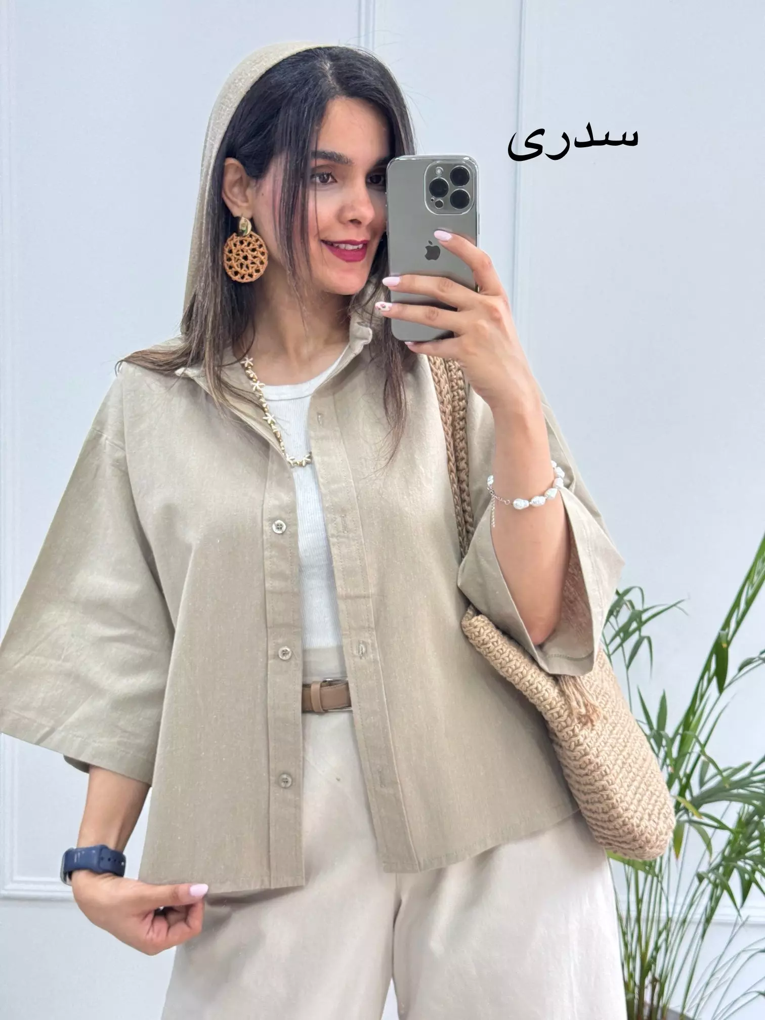 مانتو لینن باکسی هلنا (دارای ایراد جزئی )